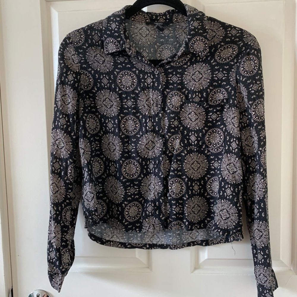 Mandala Design Button Down Shirt